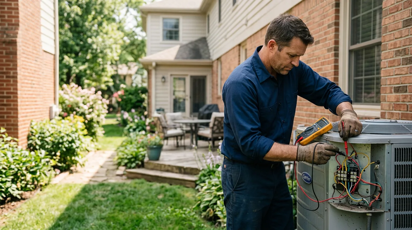 HVAC technician working near West Mineral, KS